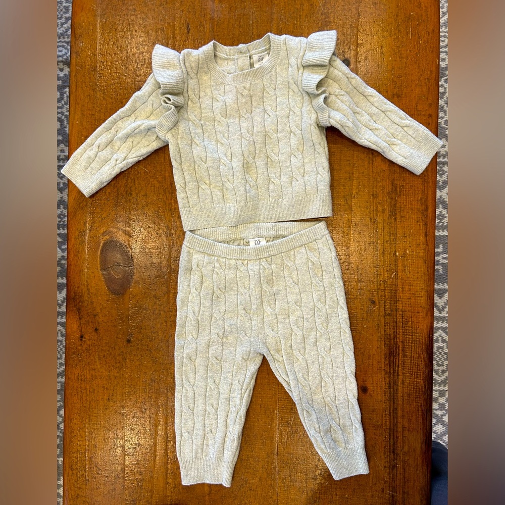 Baby Gap sweater set - grey